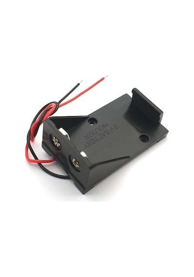 Alkatronik-9V Pil Yuvası Kablolu Kolay Taşınabilir Batarya Pil Kutusu