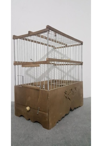 Ahşap Tel Geçme Kafes Oymalı 32x28x17
