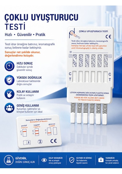 12 Parametreli İdrarda Uyuşturucu Testi