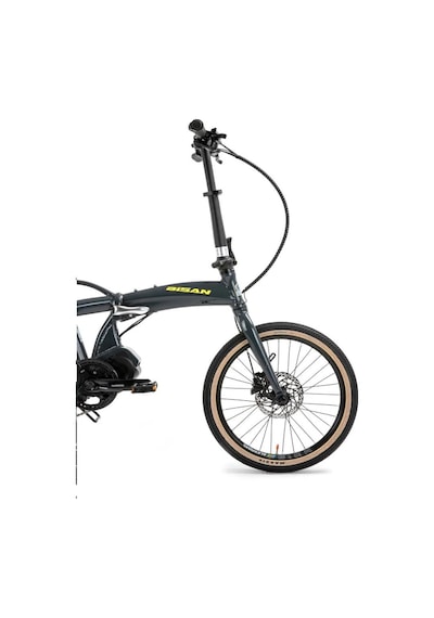 Bisan E-folding Strike 20" 9-vites Hd Katlanır Elektrikli Bisiklet Gri Siyah