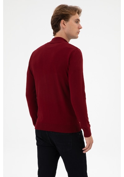 U.S. Polo Assn. Erkek Slim Fit Bordo Triko Hırka 50313684-VR014