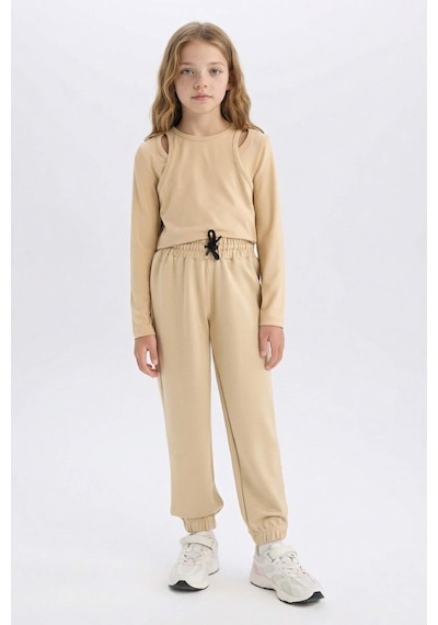 DeFacto Kız Çocuk Beli Lastikli Cepli Jogger Eşofman Altı D9622A825SMBG203 Bej DeFacto Kız Çocuk Beli Lastikli Cepli Jogger Eşofman Altı D9622A825SMBG203 Bej