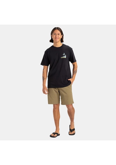 Quiksilver Eqyzt08057-kvj0 Palm Lines Ss Erkek Spor Tişört Siyah
