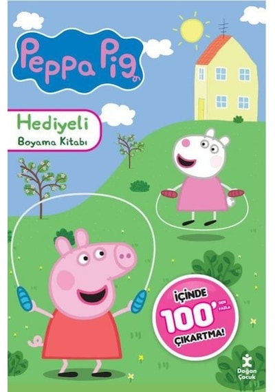 Peppa Pig - Hediyeli Boyama Kitabı - İçinde 100'den Fazla Çıkartma- Doğan Çocuk