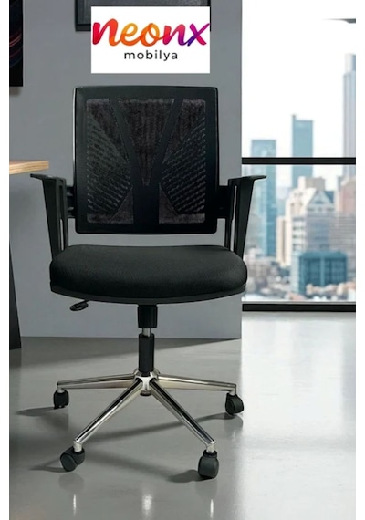 Neonx Relax Çalışma Koltuğu Ofis Koltuğu Yönetici Koltuğu Toplantı Sandalyesi Siyah