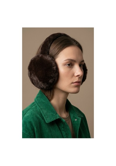 Emybox Soft Peluş Kulaklık - Kışlık Sıcak Tutan Kulak Koruyucu Yumuşak Dokulu Faux Fur Kadın Kulaklığı Kahverengi