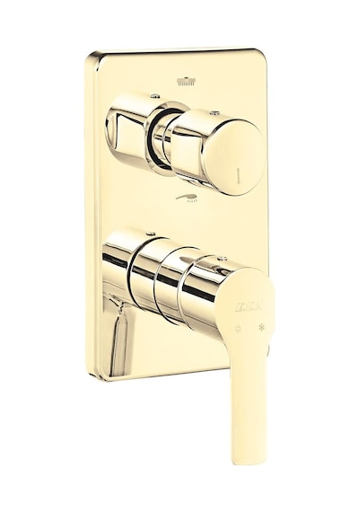 Eca Luna Ankastre Altın Banyo Banyo Bataryası Sıva Üstü Grubu - 2 Yollu 102867236-KDE Altın