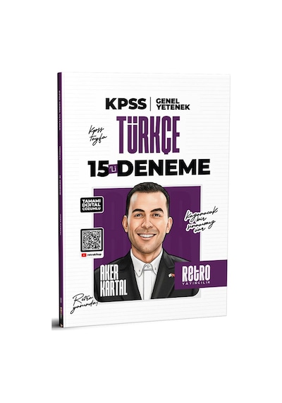2026 Kpss Genel Yetenek Türkçe 15 Li Deneme Tamamı Dijital Çözümlü Retro Yayınları Kartal 1234