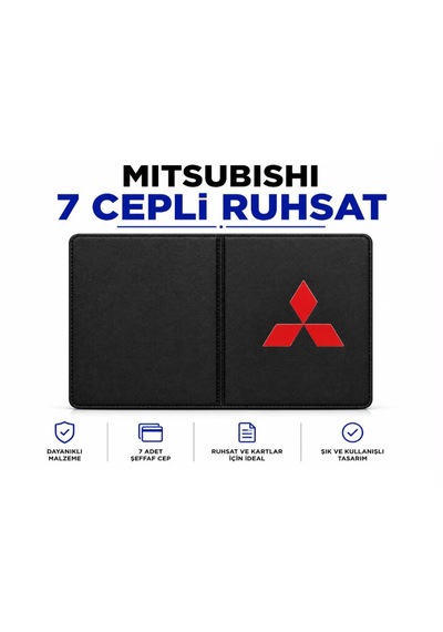 Mıtsubıshı 7 Cepli Ruhsat Kabı Şık Ve Dayanıklı Tasarım 0