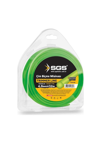 Sgs Çim Biçme Tırpan Misinası - Yuvarlak - 4.0 Mm. - 32 Mt.