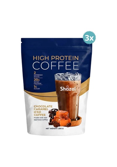 Shazel Yüksekli Proteinli Soğuk Kahve Karamelli 200g X 3 Adet 200 G