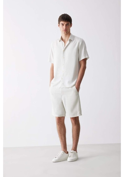Defacto Relax Fit Polo Yaka Pamuklu Yazlık Kısa Kollu Gömlek D8875ax25smbg686 Bej