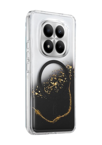 Onegif Xiaomi Redmi Note 15 Pro Plus 5g Lotus Simli Magsafe Kapak - Siyah - Siyah
