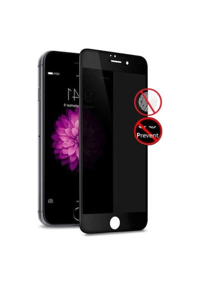 Apple Uyumlu   iPhone 7/8 Plus Siyah-yüksek Kalite Mat Parmak Izi Bırakmaz Hayalet Seramiktam Kaplayan Ekran Koruma