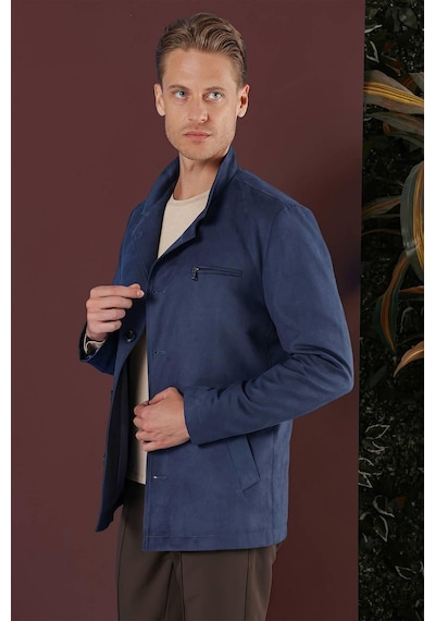 Efor Ka 080 Slim Fit Havacı Mavi Spor Kaban Mavi