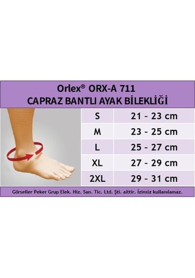 Çapraz Bantlı Ayak Bilekliği Orx-A711