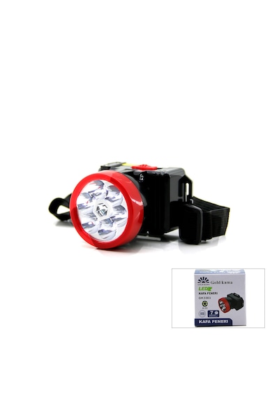 Şarjlı 2w Kafa Lambası Fener 6 Led Fiş Şarjlı Kademe Işık Ayarı