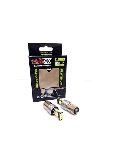 Femex P21W Non-Direction 1157 Çift Duy 3030 Chip 24Smd Beyaz Led