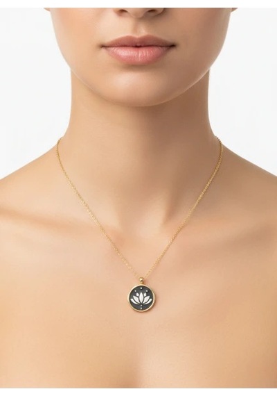G&a Jewels - Lotusun Uyanışı - 925 Ayar Oksitli Yaldız Altın Kaplama Gümüş Kolye Altın - Gümüş 40+5 Cm G&a Jewels - Lotusun Uyanışı - 925 Ayar Oksitli Yaldız Altın Kaplama Gümüş Kolye Altın - Gümüş 40+5 Cm