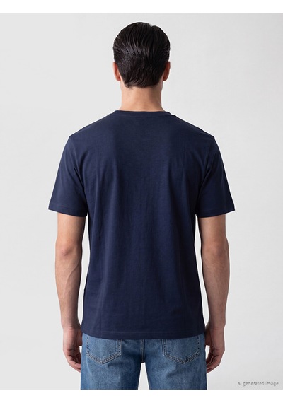 Lcwaıkıkı Classic Lacivert Regular Fit %100 Pamuk Erkek Tişört
