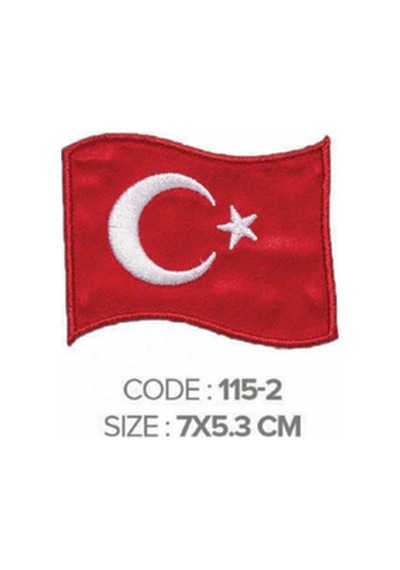 Ütü İle Yapışan Arma Patch Türk Bayrağı En:7cm Boy:5.3cm 1 Adet - 691593378 Diğer