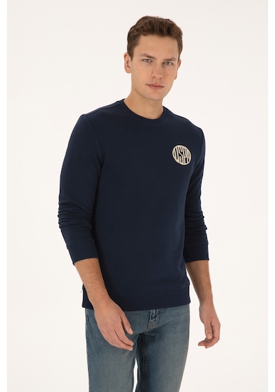 U.S. Polo Assn. Erkek Regular Fit Bisiklet Yaka Lacivert Sweatshirt 50308717-VR033