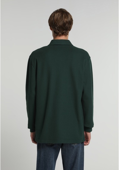Colin's Colins Relaxed Fit Polo Yaka Düz Erkek Yeşil Uzun Kol Tişört Cl1083184 Q1.v1 Grn