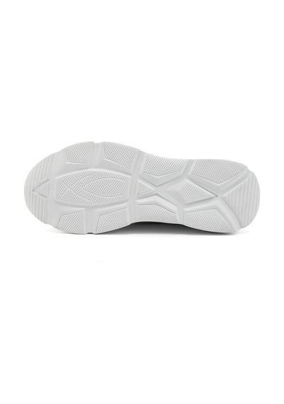 Gönderi(R) Gönderi R Beyaz Fermuarlı Dolgu Taban Hakiki Deri Sneaker Beyaz