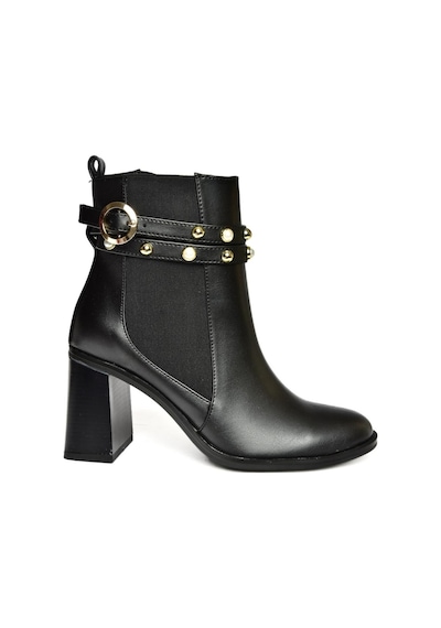 Fox Shoes R518101109 Siyah Kalın Topuklu Kadın Bot Siyah