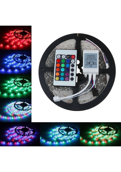 5 Metre Rgb Şerit Led Seti-iç Ve Dış Mekan Silikonlu-tak Çalıştır 5570 kırmızı