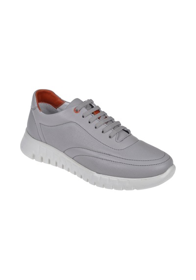Pullman Hakiki Deri Kadın Spor Ayakkabı Sneaker Yna-2021 Gri