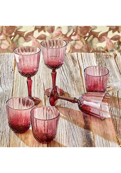 Bella Maison Colore Kesme Bardak Kadeh Seti 12'li Pembe