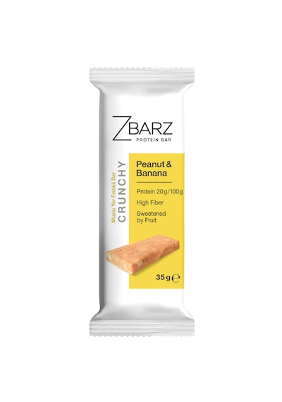 Zbarz Crunchy Muzlu Yer Fıstıklı Proteinli Bar 12 x 35 G