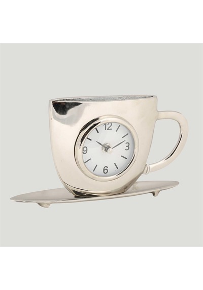 Vitale Metal Sılver Fincan Saat 5 24 13 Cm