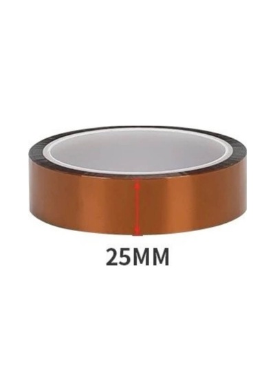Isıya Dayanıklı Kapton Poliimid Bant 25mm 30 Metre Elektronik Yalıtım Ve 3d Yazıcı Maskelemesi