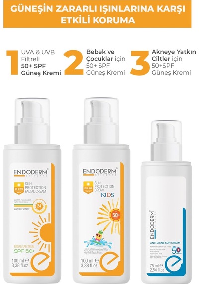 Endoderm Yüksek Korumalı Yüz Güneş Kremi SPF50+ 100 ML