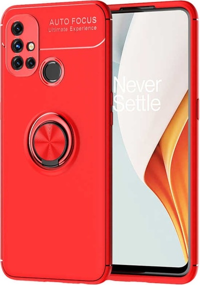 One Plus Nord N10 5G Kılıf Zore Ravel Yüzüklü Silikon Kılıf