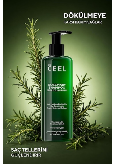 Biberiye Saç Bakım Şampuanı 250 Ml - Keratin, Biotin Ve Hidrolize Kolajen İçeren Hacim Ve Parlaklık Destekleyici Saç Şampuanı, Saç Derisi Ferahlatıcı Günlük Bakım Şampuanı Biberiye Saç Bakım Şampuanı 250 Ml - Keratin, Biotin Ve Hidrolize Kolajen İçeren Hacim Ve Parlaklık Destekleyici Saç Şampuanı, Saç Derisi Ferahlatıcı Günlük Bakım Şampuanı