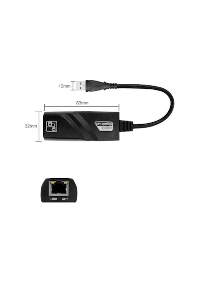 Primex Px-2035 Gigabit Lan Adaptör, 1000mbps Gigabit Ethernet Adaptör, Usb Ethernet Dönüştürücü, Gigabit Usb İnternet Çevirici, Usb Network Çevirici, Rj45 Adaptör 1000mbps