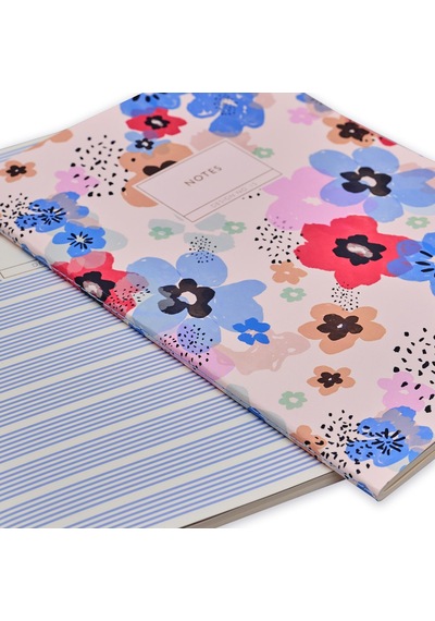 B5 Terzi Dikiş 2'li Set Modern Floral - Anemone & Stripe Çok Renkli