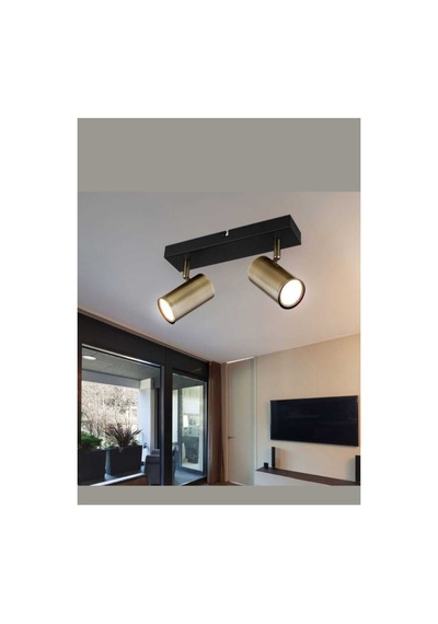 30cm Os Ram Gün Işığı Led Ampullü Hareketli Avize Led Spot Siyah