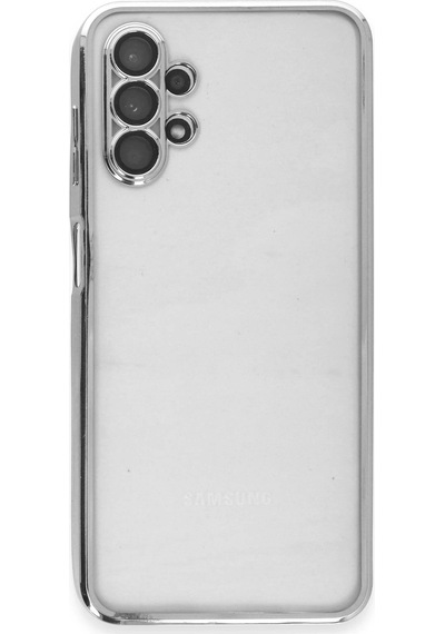 Newface - 990 - Samsung Uyumlu Galaxy A13 4g Kılıf Razer Lensli Silikon - Spt-gld - - Gümüş