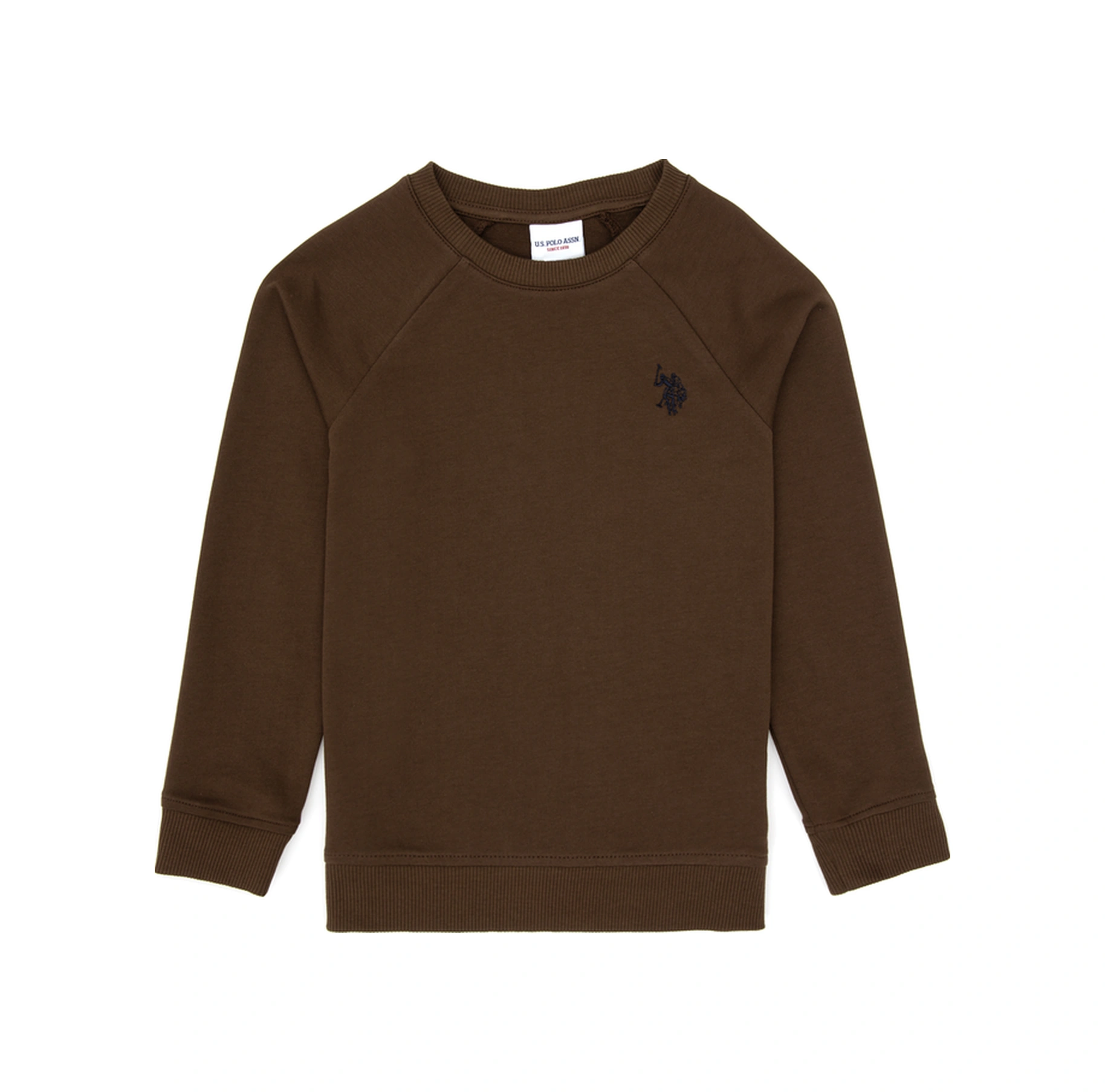 U.S. Polo Assn. Erkek Çocuk Kahverengi Basic Bisiklet Yaka Sweatshirt 50313832-VR029 U.S. Polo Assn. Erkek Çocuk Kahverengi Basic Bisiklet Yaka Sweatshirt 50313832-VR029