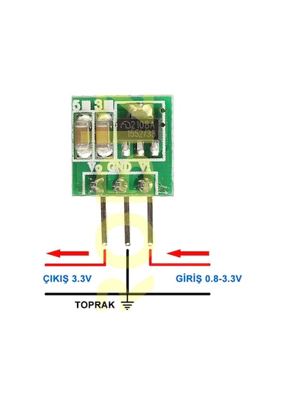 0.8v To 3.3v Voltaj Yükseltici Modül Mini Step Up Boost Maksimum 500ma 150khz %85 Verim