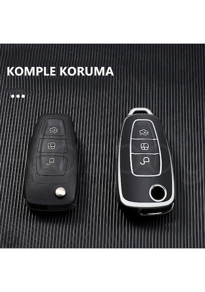 Ford Focus Mondeo Fiesta Kuga Transıt Tourneo C Max S Max Galaxy Ranger Tpu Anahtar Kılıfı Beyaz