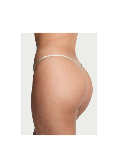 Victoria's Secret Twinkle Silver Dantelli V-string Külot Fildişi