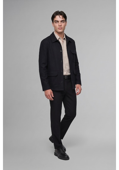 Defacto Regular Fit Polo Yaka Tafta Cepli Blazer Ceket I0348ax26wnbk81 Siyah-bk81