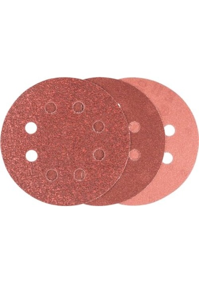 Professional Accessories Eksantirik Zımpara Kağıdı 6&apos Lı Set, 125 Mm 60/120/240 Kum 8 Delik