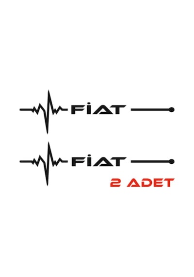 Fiat Nabız Sticker Siyah 30 8 Cm