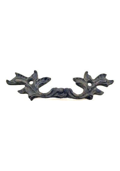 Ers Antika Tarz Dekoratif Pirinç Çiçek Kapı Kulbu - 30x110 Mm, Oksit